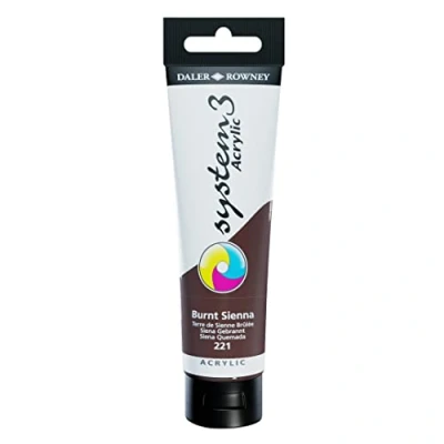 Afbeelding van Daler Rowney 150 ml systeem 3 acrylverf Burnt Sienna
