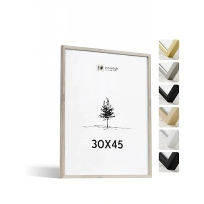 Afbeelding van Heimlich® 1 fotolijst 30 x 45 cm eiken verpakking posterlijst grote collage echt hout om op te hangen