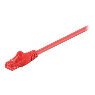 Image de goobay Cordon de raccordement RJ 45 (M) pour 25 cm UTP CAT 6 moulé, sans crochet rouge