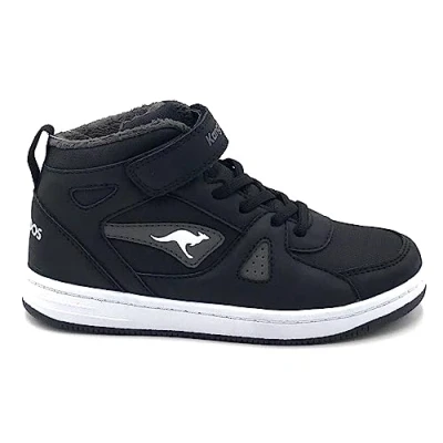 Afbeelding van Kangaroos Kalley II Sneakers hoog voor kinderen, Maat: 39, Jet black/steel grey Imitatieleer/ textiel