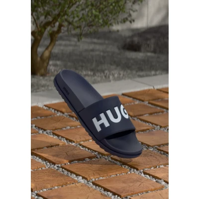 Afbeelding van HUGO Match_it_slid_rblg_n Badslippers, Heren, Maat: 38, Dark blue five Kunststof