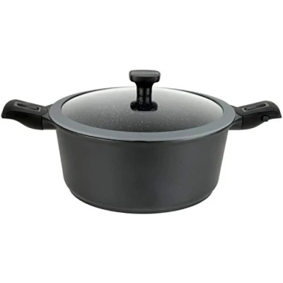Afbeelding van GSW 167864 Easy Click kookpan, 28 cm, aluminium, kunststof, glas, siliconen, zwart