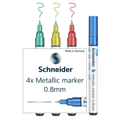 Afbeelding van Schneider metallic marker Paint it 010 0.8mm 4 stuks S ML01011502