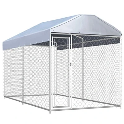 Afbeelding van vidaXL Hondenkennel voor buiten met dak 382x192x225 m