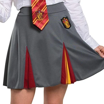 Afbeelding van Disguise 108269B Harry Potter Rok, Tovenaarswereld thema, Halloween kostuum voor volwassenen en feestaccessoires Griffoendor, grijs goud, maat M