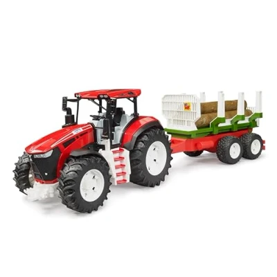 Afbeelding van Bruder Roadmax Traktor mit Rückeanhänger