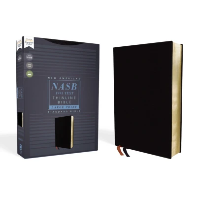 Afbeelding van NASB, Thinline Bible, Large Print, Bonded Leather, Black, Red Letter, 1995 Text, Comfort Print