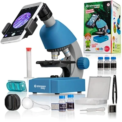 Afbeelding van BRESSER JUNIOR Microscoop 40x 640x blauw