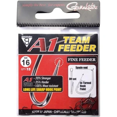 Afbeelding van Gamakatsu A1 Team Feeder Hooks Fine #12 (15 stuks) Witvis haken