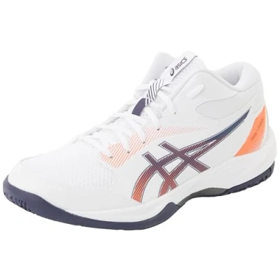 Afbeelding van Asics Geltask MT 4 Handbalschoenen, Heren, Maat: 44, White/indigo fog Imitatieleer/ textiel