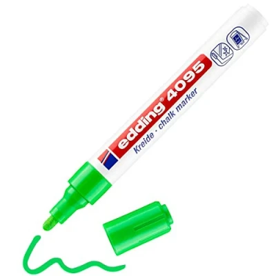 Afbeelding van Edding 4095 krijtmarker lichtgroen , per stuk in blisterverpakking