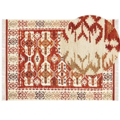 Afbeelding van Beliani VOSKEVAZ Kelim vloerkleed Multicolor Wol