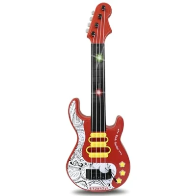 Afbeelding van Bontempi Spa Elektrische Rockgitaar Toy Band Star Speelgoedinstrument Rood