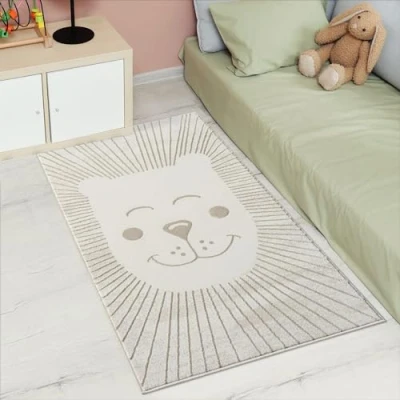 Afbeelding van Mara Vloerkleed Kinderkamer Creme Laagpolig Rond Polypropyleen 80x150 cm