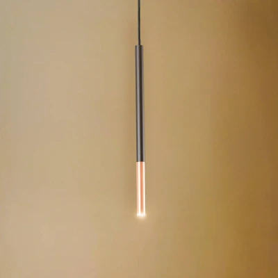 Afbeelding van Euluna Thalassa hanglamp 1 lamp G9 zwart/koper