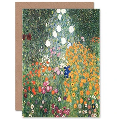 Afbeelding van Gustav Klimt CP1109 blanco wenskaart bloementuin 1907
