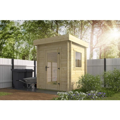 Afbeelding van Blokhut Frankie 40 mm Onbehandeld 200x220 cm