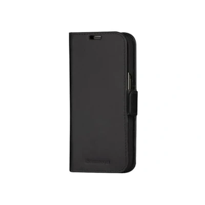 Afbeelding van iPhone 15 Plus Bookcase hoesje dbramante1928 Effen Zwart Leer