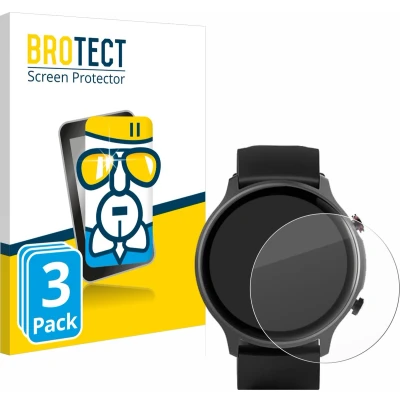 Afbeelding van BROTECT Screenprotector voor Hama Fit Watch 6910 Folie Beschermfolie Beschermglas transparant (3 Stuks)