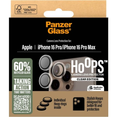 Afbeelding van Panzerglass Hoops Rings Apple iPhone 16 Pro/16 Pro Max Transparant