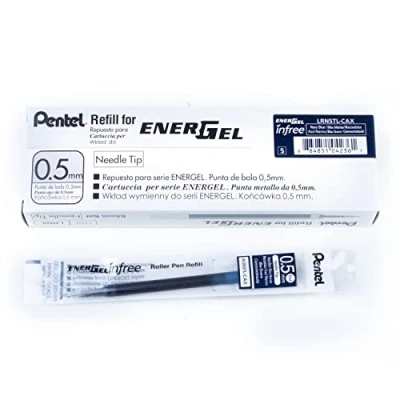 Afbeelding van Pentel Energel Pure LRN5TL Cax navullingen met getinte behuizing, marineblauw, lijnbreedte 25 mm, naaldpunt, 12 stuks