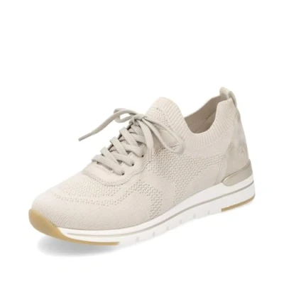 Afbeelding van Remonte R6712 Lage damessneakers, losse zool, Beige 60, 42 EU