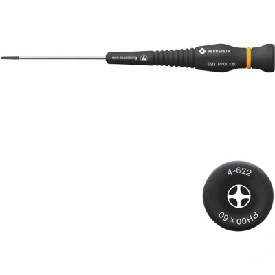 Afbeelding van Bernstein Tools for Electronics 4 622 Elektronica en fijnmechanica Kruiskop schroevendraaier PH 00 Koplengte: 60 mm