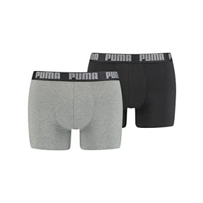 Afbeelding van Puma Basic 2 PACK Onderbroeken, Heren, Maat: XXL, Grey black