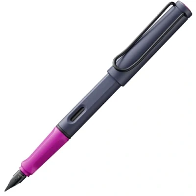 Afbeelding van Lamy safari vulpen limited edition pink cliff medium blauwgrijs/roze