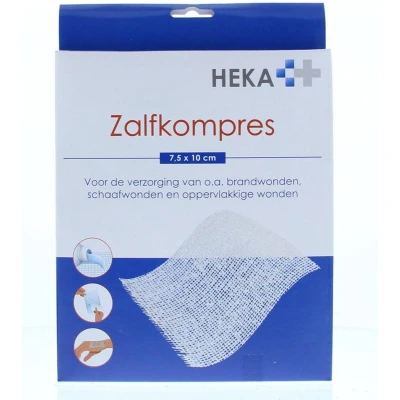 Afbeelding van Heka zalfkompres 7,5x10cm Zalfgazen 6 stuks