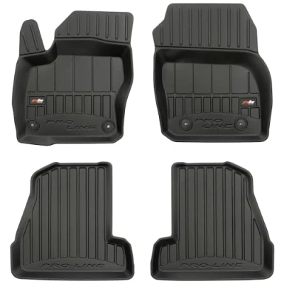 Afbeelding van M MOTOS Rubberen vloermatten voor Ford Focus III 2010 2019 Verbeter uw reiscomfort met de zwarte antislipmat Auto 3D automat alle weersomstandigheden, bescherming tegen geluid