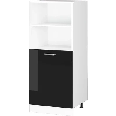Afbeelding van Vicco Universele voorraadkast R Line, Zwart hoogglans/Wit, 60 cm met open vakken en deur
