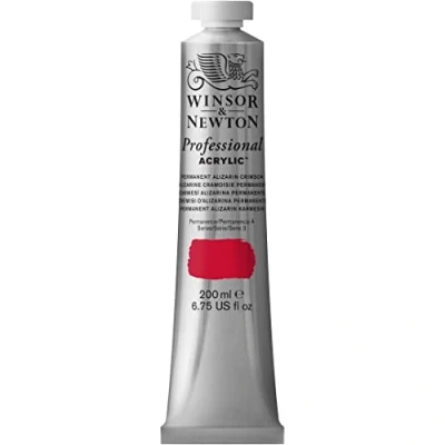 Afbeelding van Winsor &amp; Newton Professional Acrylverf, Tube 200 ml, 466 Alizarine, Crimson, permanent