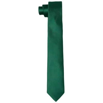 Afbeelding van DonDon Handgemaakte stropdassen voor heren, zijdelook, 6 cm, Donkergroen