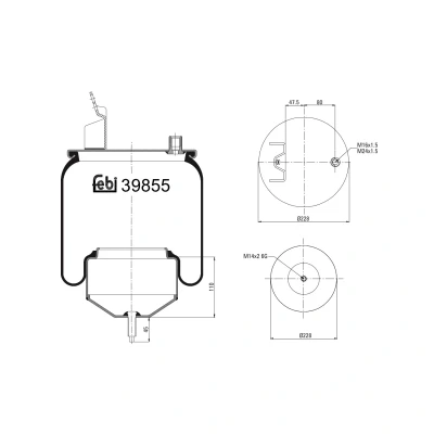 Afbeelding van Febi Bilstein Veerbalg 39855