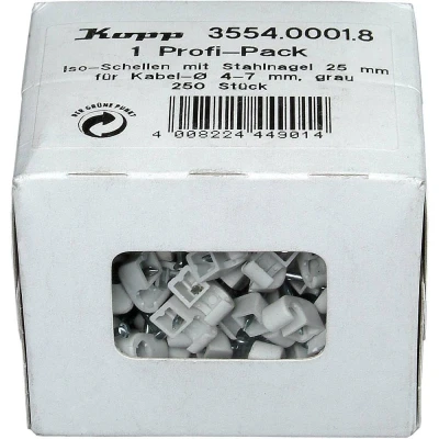 Afbeelding van Kopp 355400018 Spijkerclip Bundel Ø (bereik) 4 tot 7 mm Grijs 250 stuk(s)