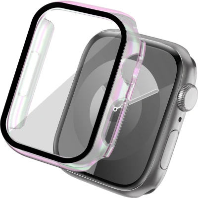 Afbeelding van imoshion Full Cover Shiny Hardcase voor de Apple Watch Series 7 / 8 9 45 mm Transparant