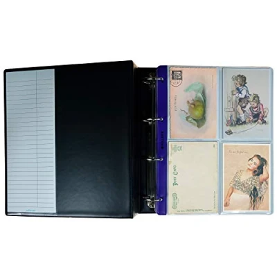 Afbeelding van XL verzamelalbum met 40 hoezen voor ansichtkaarten, foto&#039;s, badges, onderzetters, bier, mat, 10 vellen en scheidingswanden