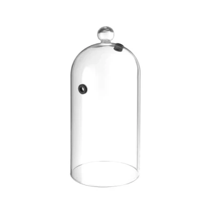 Afbeelding van HENDI Rookbel, koepeldeksel voor cocktaildranken, met siliconen ventilatie, ideaal de rookpijp of rookpistool, Ø 130 x 282 mm, van borosilicaatglas
