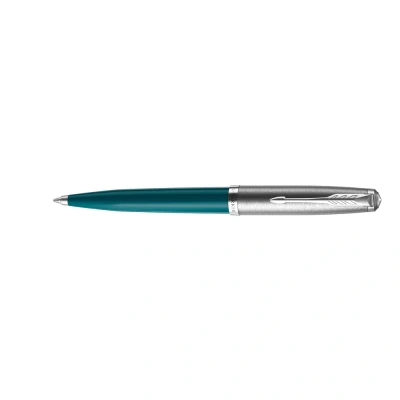 Afbeelding van Parker 51 balpen Teal Blue CT, zwarte inkt
