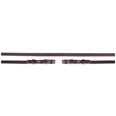 Afbeelding van BR Teugel Dressuur Leer Dicht 13mm Blind Bruin/Zilver Full