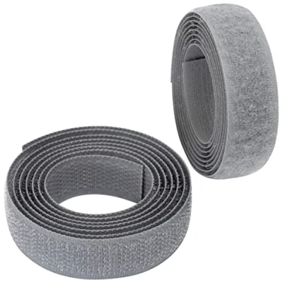 Afbeelding van AERZETIX C65876 Klittenband/rol 16 mm 1 meter met klittenband kabelorganisator/kabelklem kledingband voor kleur: steengrijs van polyamide en polyester