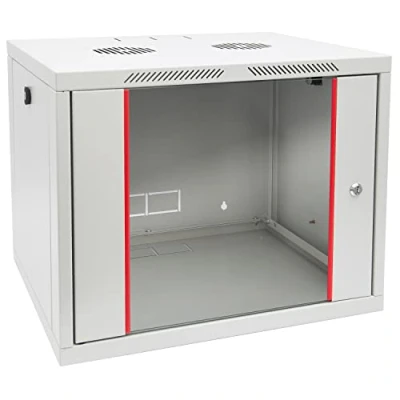 Afbeelding van HMF 66409 07 serverbay 19 inch, 9U, netwerkkast, inch rack server, volledig gemonteerd, 60 x 45 50 cm, lichtgrijs