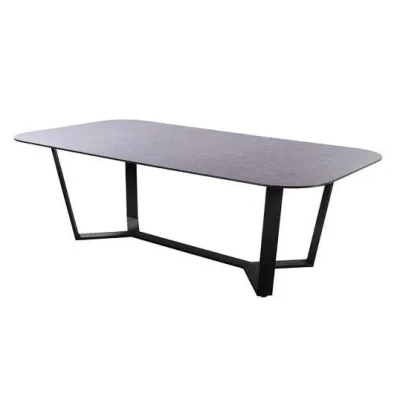 Afbeelding van Teeburu table 240x120cm. oval alu black/concrete Yoi