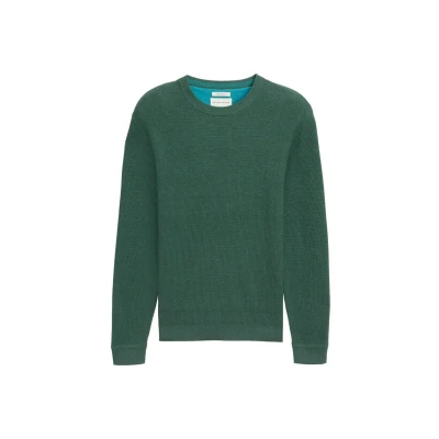 Afbeelding van TOM Tailor Strukturierter Rundhals Trui, Heren, Maat: Small, Green dust melange