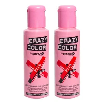 Afbeelding van Crazy Color Semi permanente haarverf, 100 ml (vuurrood) 2 stuks