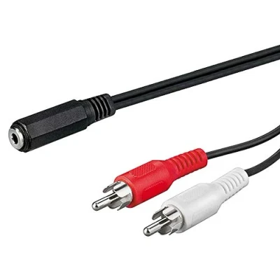 Afbeelding van PremiumCord kabelbus 3,5mm 2xCinch F/m 1, 5m