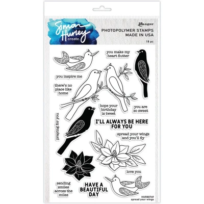 Afbeelding van Ranger SH Clearstamps 6x9 Spread Your Wings HUR80749 Simon Hurley (09 22)