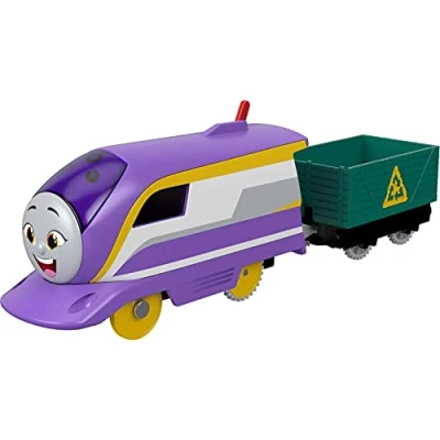 Afbeelding van Thomas &amp; Friends en zijn vrienden gemotoriseerde locomotief Kana, op batterijen met wagen, schakelaar aan de bovenkant, om te verzamelen, speelgoed voor kinderen, vanaf 3 jaar, HDY69