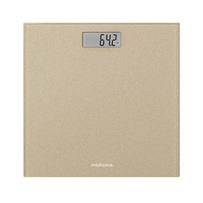 Image de Medisana PS 500 pèse personne numérique jusqu&#039;à 180 kg, en verre, à motif, interrupteur &quot;Step On&quot; Glitter or